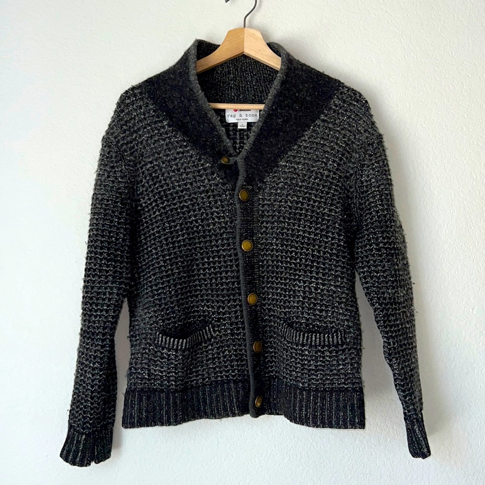 Neiman Marcus Rag & Bones Twill Button Jacket Sz … - image 1